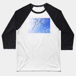 Geese in V formation Baseball T-Shirt